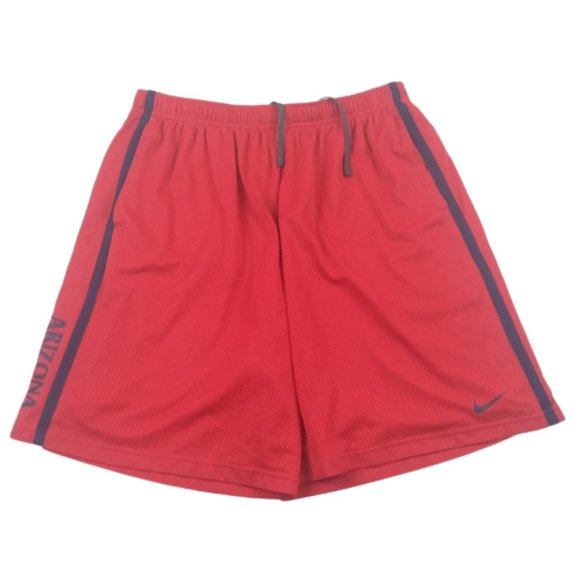 Nike Basketball Shorts Elastic Waist Drawstring Lined Pocket 10" ins Arizona Red - Picture 1 of 9